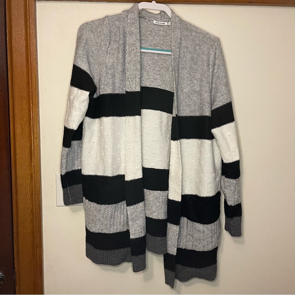 Black White and Gray Cardigan